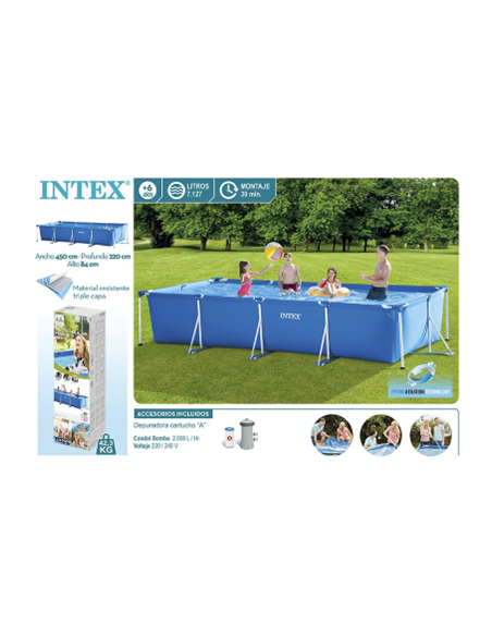 PISCINA FRAME RECTANGULAR INTEX