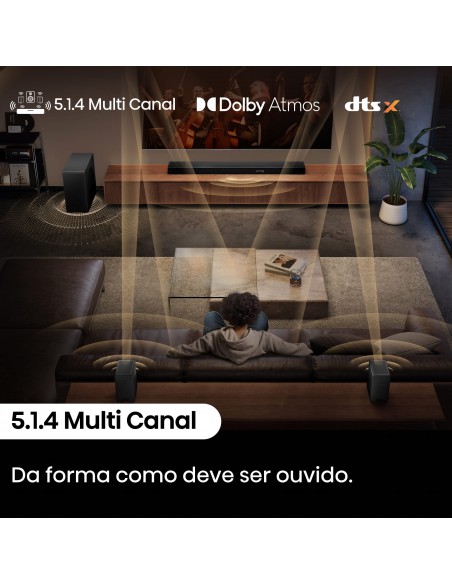 Soundbar Hisense AX5140Q 5.1.4 Canais 600W com Subwoofer