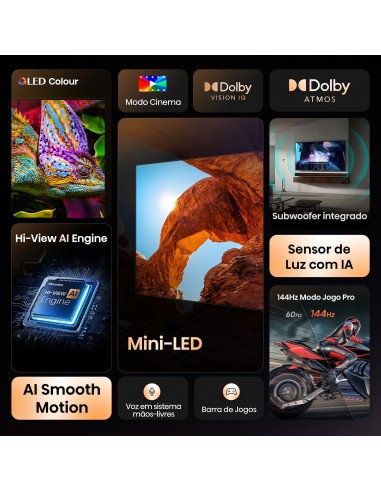 TV Hisense 50" 50U7Q Mini-LED UHD 4K...