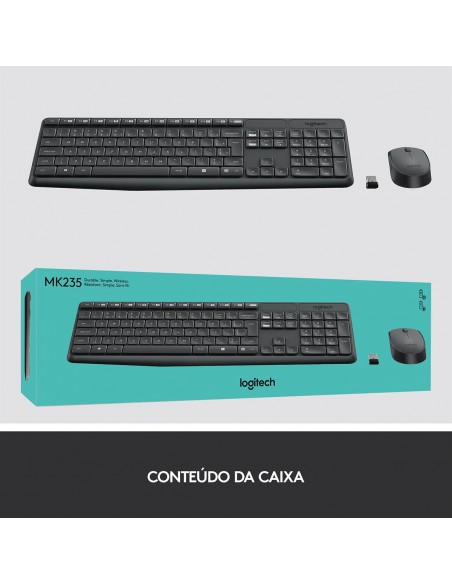 Teclado + Rato Logitech MK235 Wireless PT