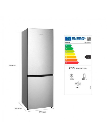 Frigorífico Combinado de Livre Instalação Hisense RB372N4ACE 292 Litros Inox